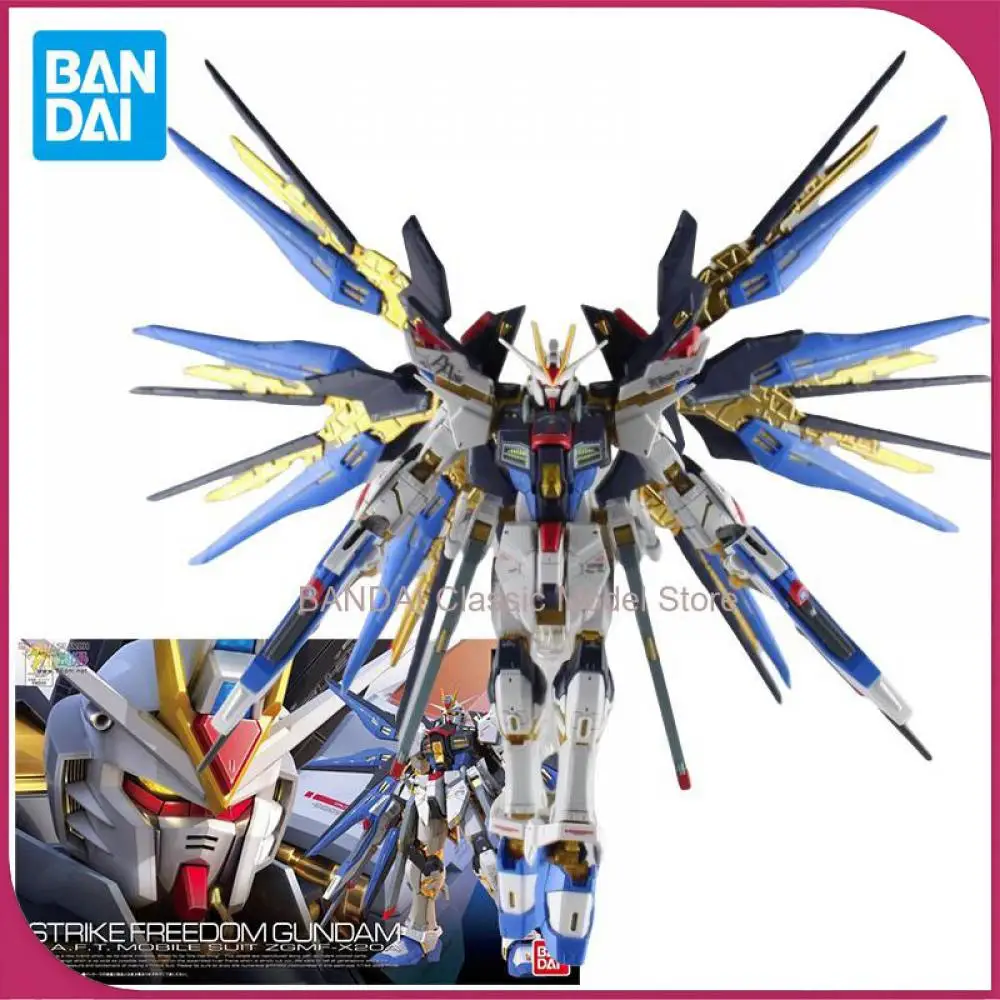 

Bandai Strike Freedom Gundam Action Figure ZGMF-X20A Freedom Gundam Mobile Suit Gunpla Assembly Model Kit Toys for Boys