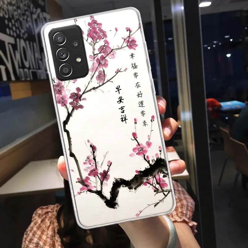 Cherry Blossom Tree Phone Case For Galaxy S25+ Ultra Samsung A12 A22 A32 A42 A52 A52S A72 A54 A34 A24 A14 A73 A53 A33 A23 A13 F5