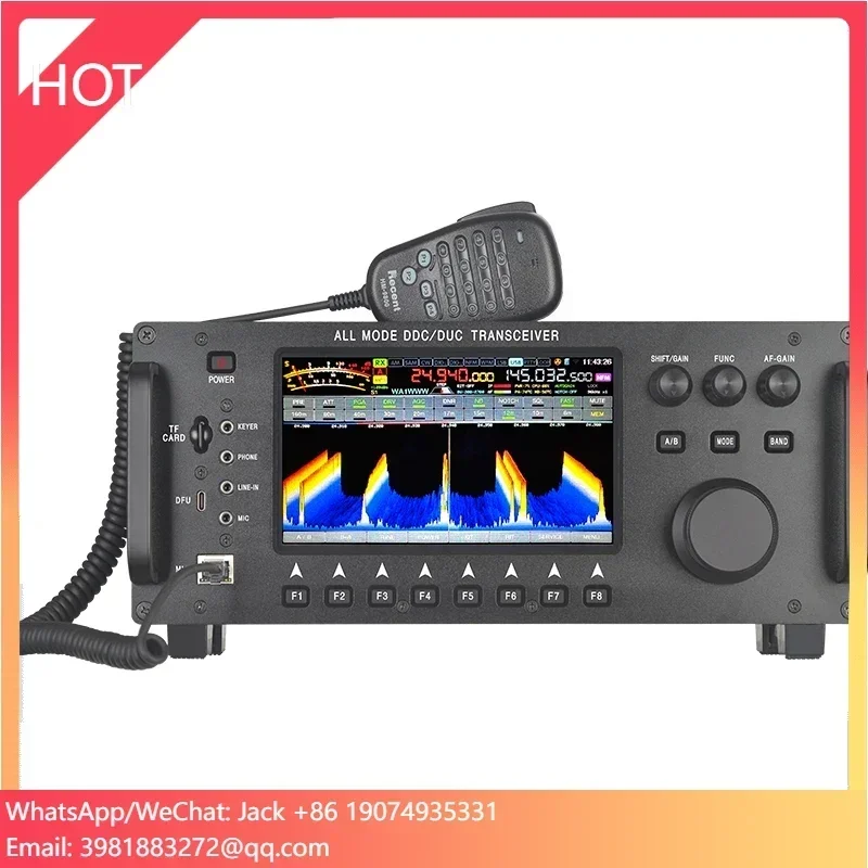 HF SDR Transceiver VHF DDC DUC All Mode Amateur Ham Radio 0.5-750MHZ Touch Screen With Built-in Antenna Tuner