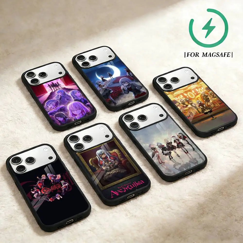 

B-Bang Dream Anime A-Ave Mujica Phone Case For iPhone 17,16,15,14,13,12,Plus,Pro,Max For Magsafe Magnetic Wireless Charge