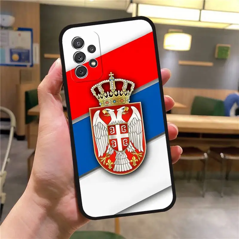 Serbian Flag Phone Case For Samsung S20 Fe Lite S21 S30 Ultra S21Fe S10 S9 E Plus Macia Soft Silicone Cover