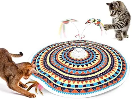 

Potaroma 3-in-1 Chargeable Cat Toy – Fluttering & Feather Wand for Indoor Play – 22.8" Kicker for All Breeds