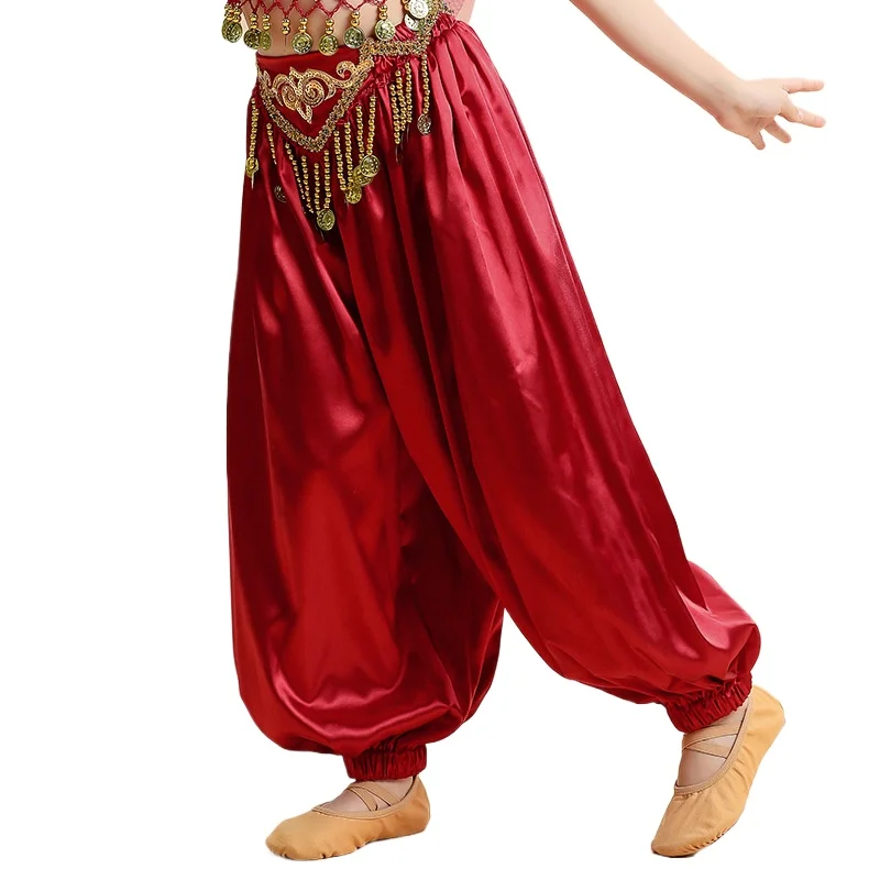 هالوين الاطفال العربية تأثيري الأميرة الغريبة العرقية الياسمين زي الرقص الشرقي الهندي ساري بوليوود فانوس بنطال ذو قصة أرجل واسعة #5