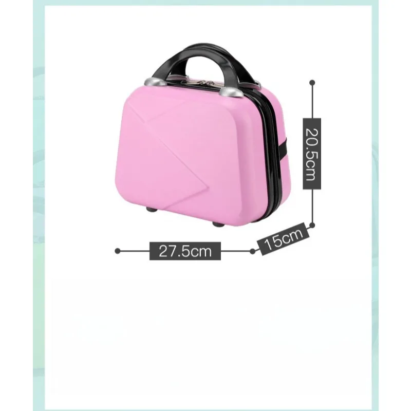 Portable Mini Hard Handheld Suitcase Colorful Travel Makeup Case Cosmetic Jewelry Storage Box Gift Packaging Small Luggage view 6