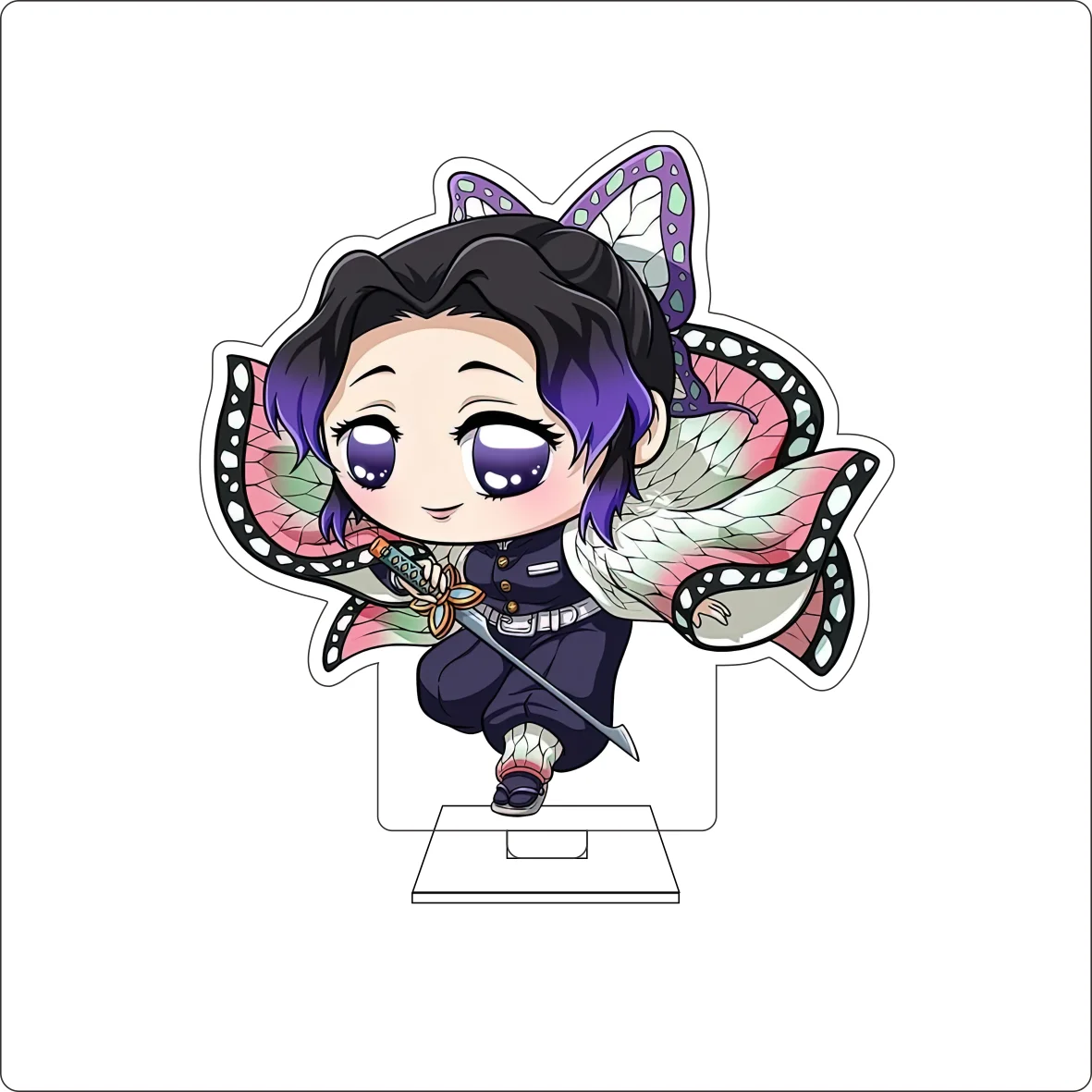 10CM Anime Demon Cosplay Cute Acrylic Figure Stand Plate Tomioka Giyuu Rengoku Senjuro Ornaments Gifts view 4