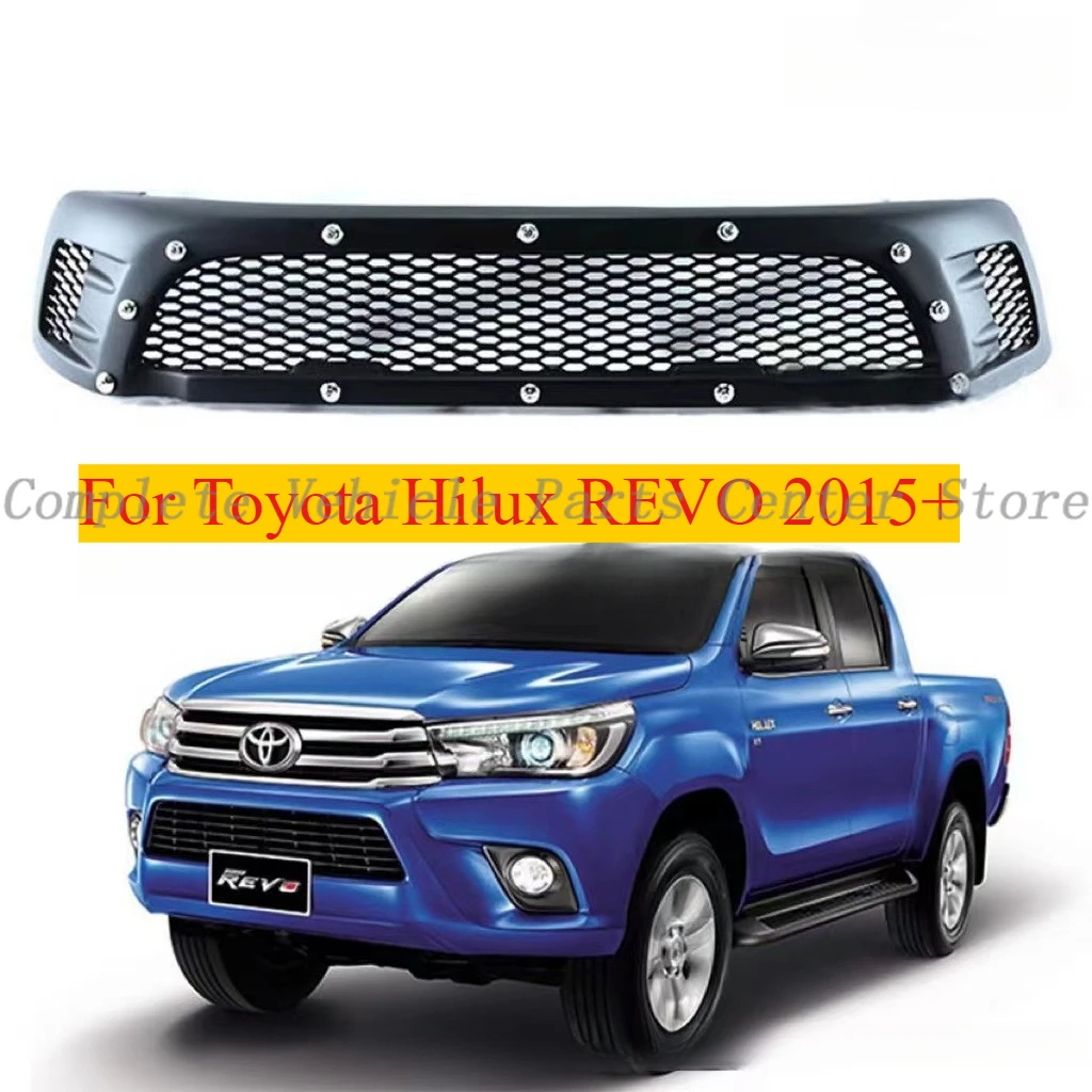 

High Quality For Toyota Hilux REVO Grille Mesh Front Grill With Spikes Car Styling 2015+