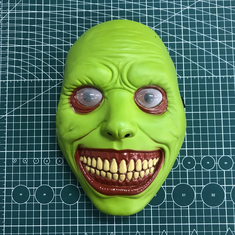 قناع وجه شيطان مبتسم للكوسبلاي ، قاتل جمجمة الشيطان البلاستيكي ، زاحف طريد الأرواح الشريرة ، كرنفال الهالوين ، حفلة بوريم ، دعامة أزياء
