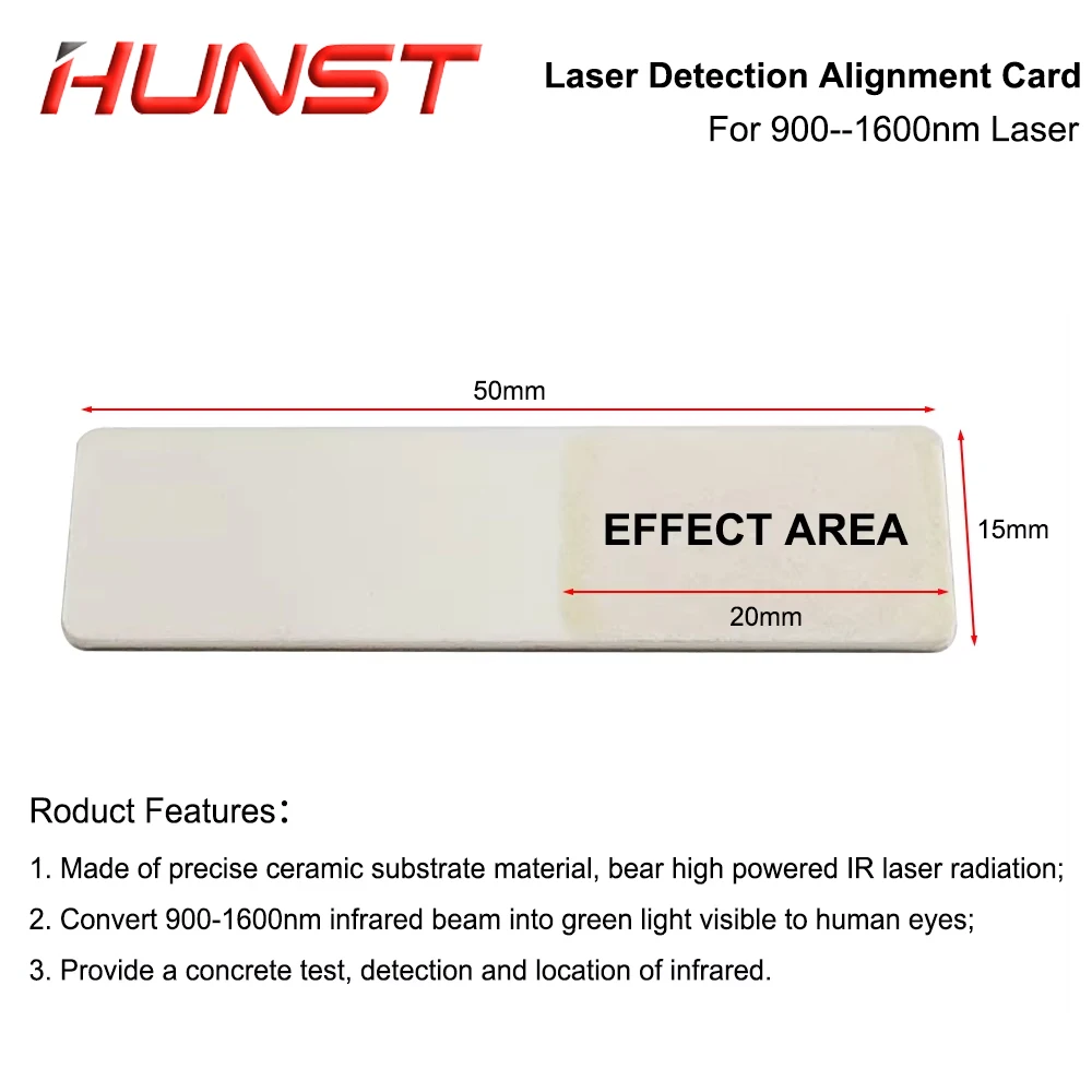 แผ่นเซรามิกสำหรับปรับเทียบการตรวจจับด้วยเลเซอร์ไฟเบอร์ HUNST พร้อมตัวปรับความเข้มแสงอินฟราเรด สำหรับเลเซอร์ 900-1600 นาโนเมตร