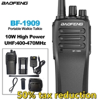 Bf-1909 baofeng walkie talkie 10W Type-C charging 3800mAh UHF 400-470MHz FM high power long range bf-888s upgraded version Radio