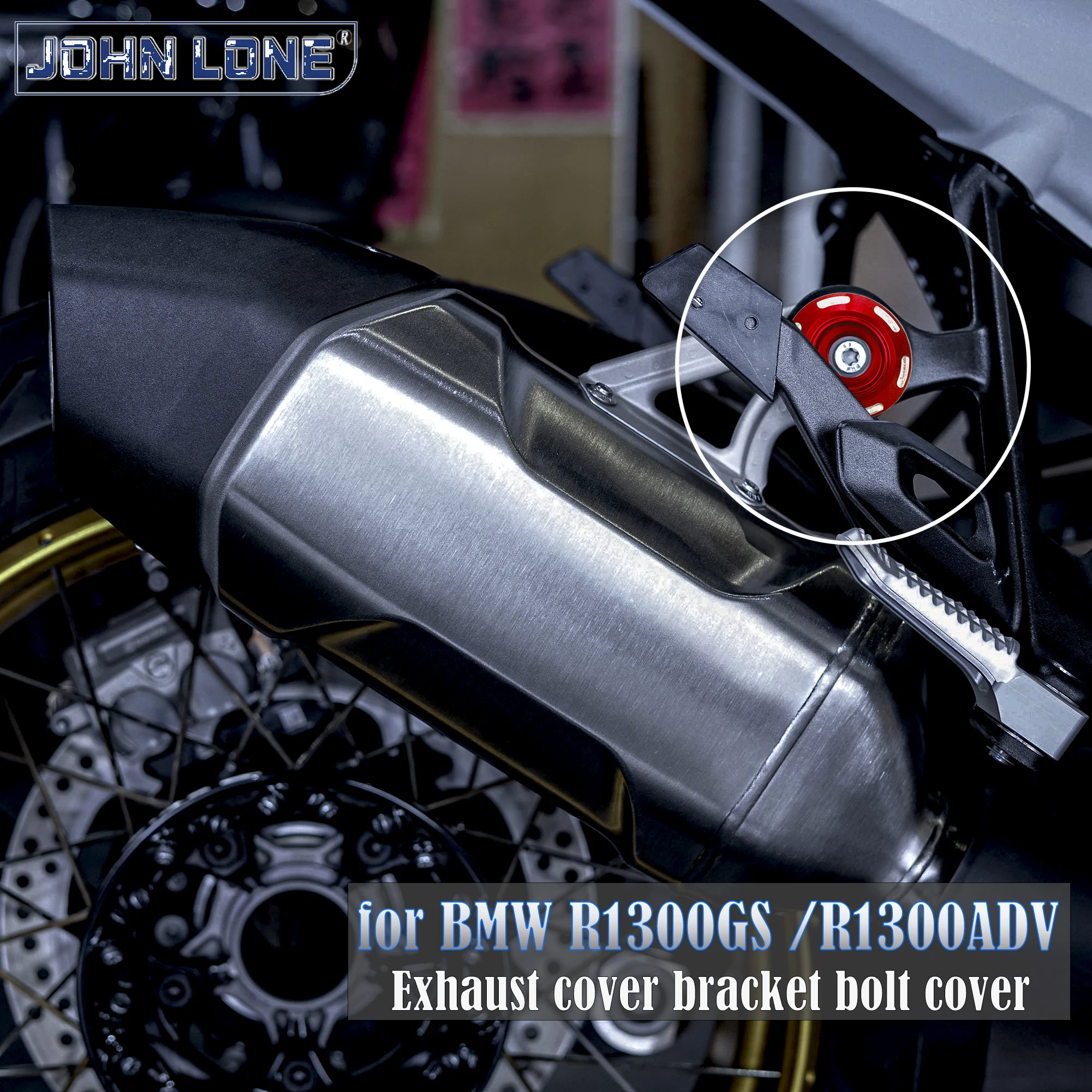 

For BMW R1300GS 2024-2026 R1300GS Adventure 2024 2025 2026 Exhaust Bracket Cover Plate Accessory Decorative Protective Cover