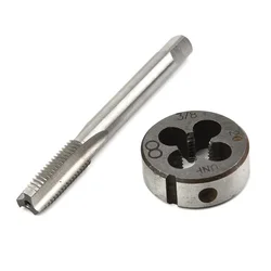 2pcs /PAIR HSS BSF 3/8-20 Straight Flute Machine Taps Right Hand Pipe Tap And Die For Steel Metal Threading Working Fast Ship