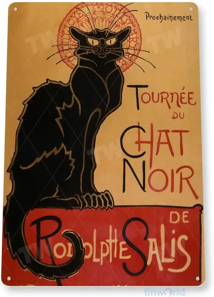 TIN Sign: B254 Tournee Chat Noir Tin Metal Sign 100030642284