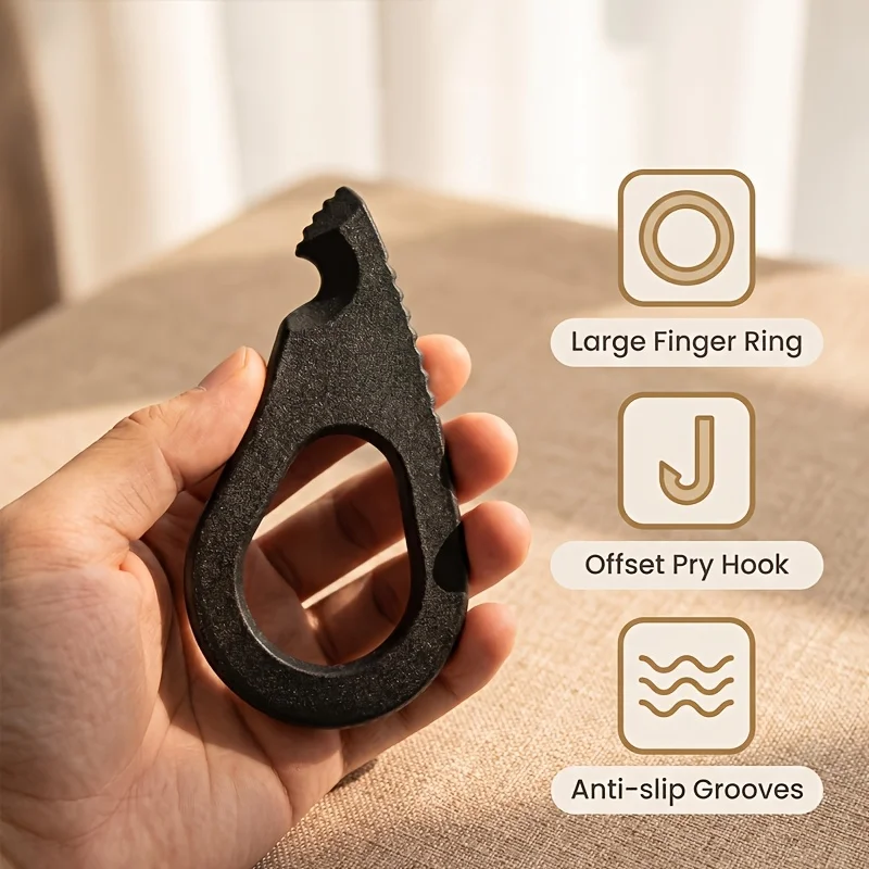 3D Printed Safe Box Opener, Parcel Cutter with Large Finger Ring, Portable Plastic Express Package Opening Tool for Home Office