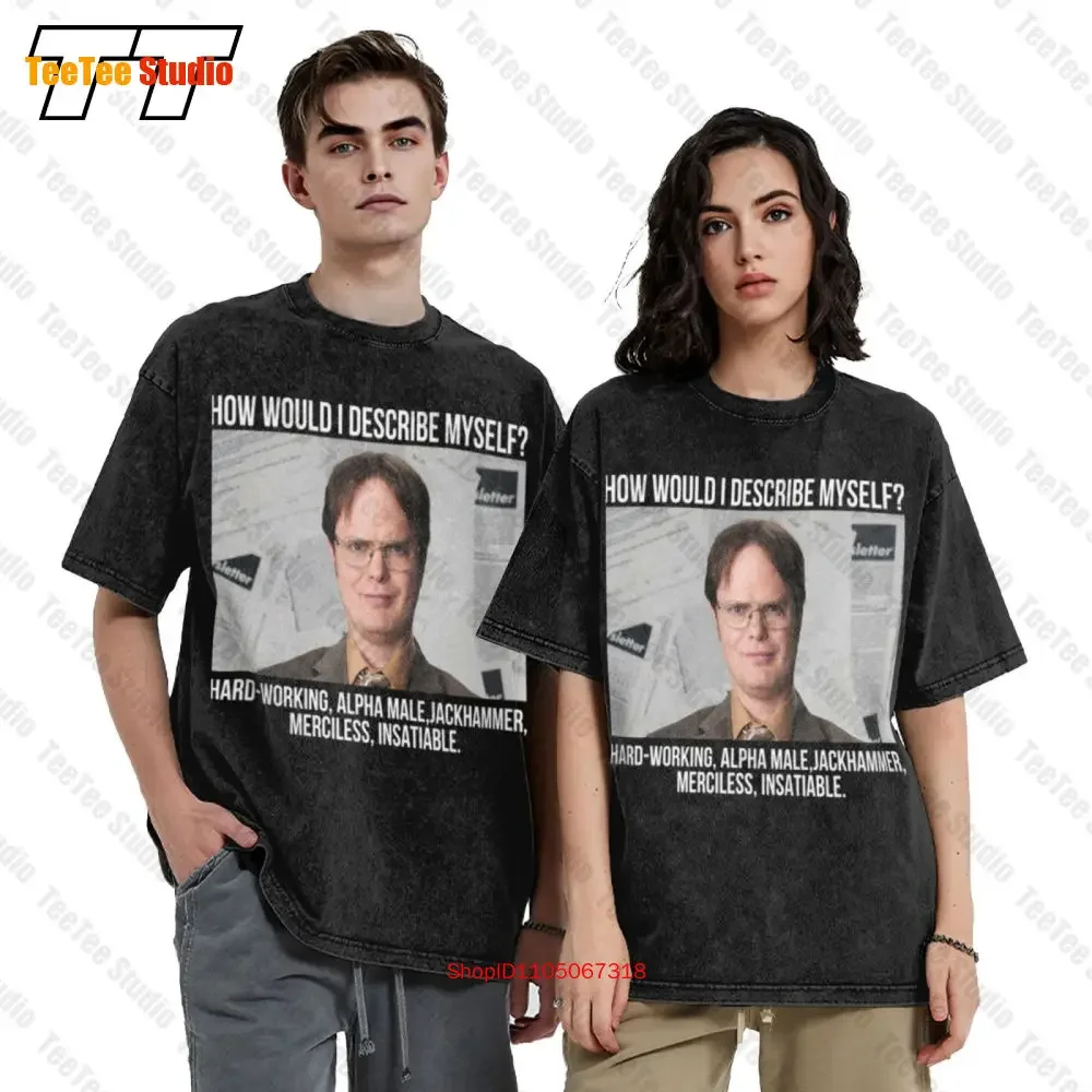 The Office How Would I Describe Myself Dwight Vintage Oversized T-Shirt KAMO