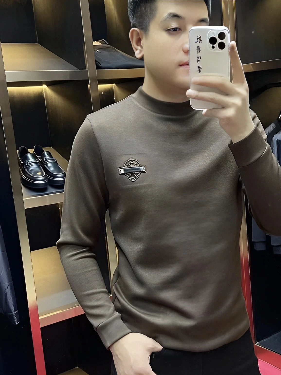 

Men's Comfortable Faionable Simple Sle Sweatirt All-Match Busin Casual round Ne Pure Color Hoodie for All Seasons