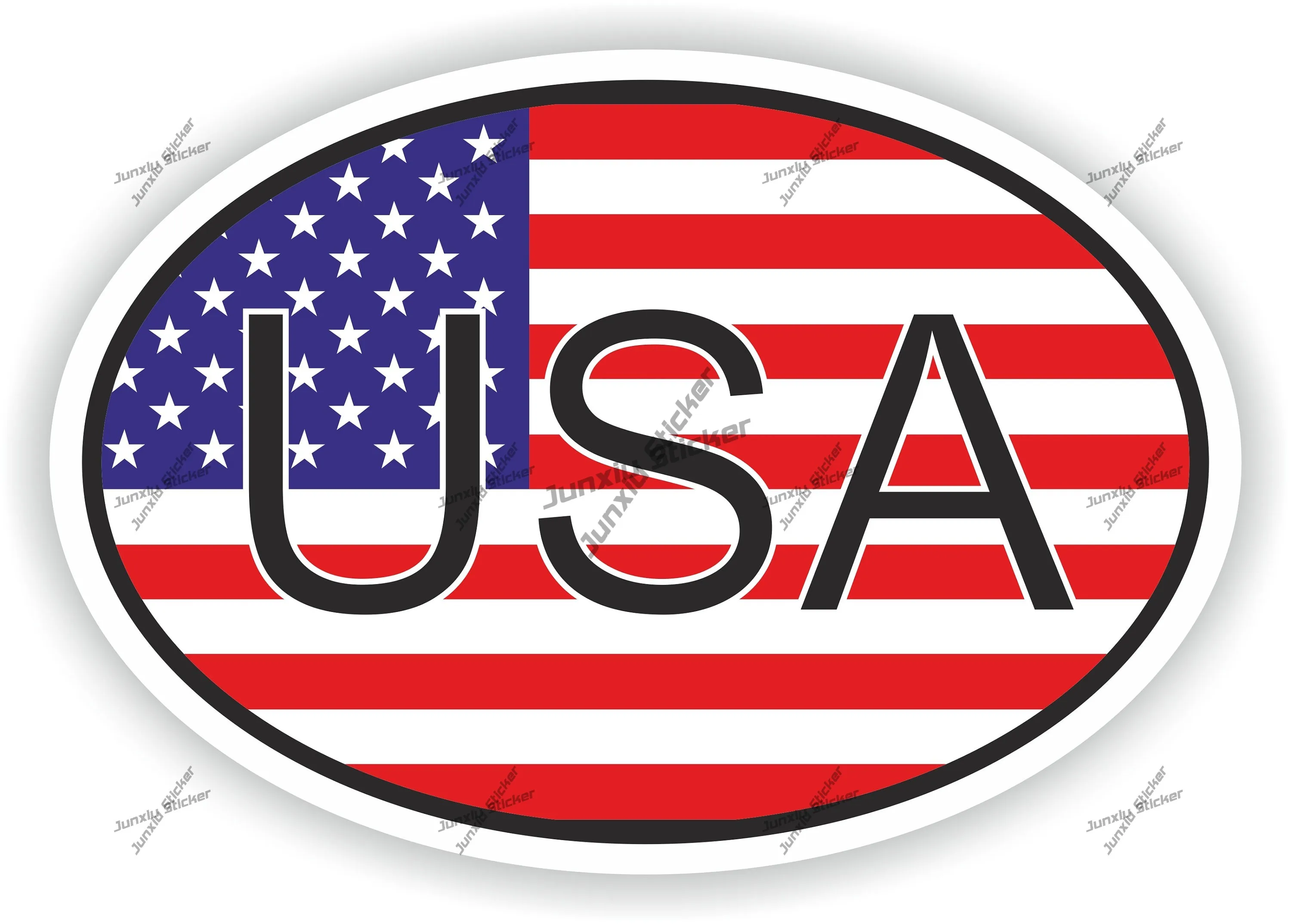 

United States Flag Country Code Usa Oval Sticker Occlusion Scratch Decoration Suv Laptop Decoration Accessory Cars Accessories