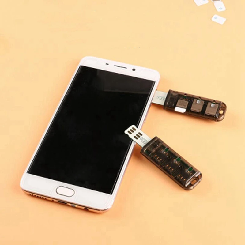 4X 6-Slot SIM Card Adapter Multi-SIM Card Reader Mini SIM Nano With Independent Control Switch For Iphone 5/6/7/8/X