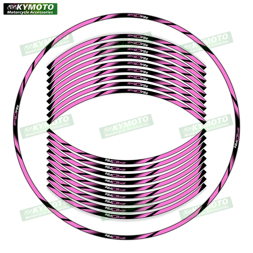 

For ZX-10RR ZX10RR motorcycle accessories 17 inch front and rear wheel decals hub decoration reflective rim stickers
