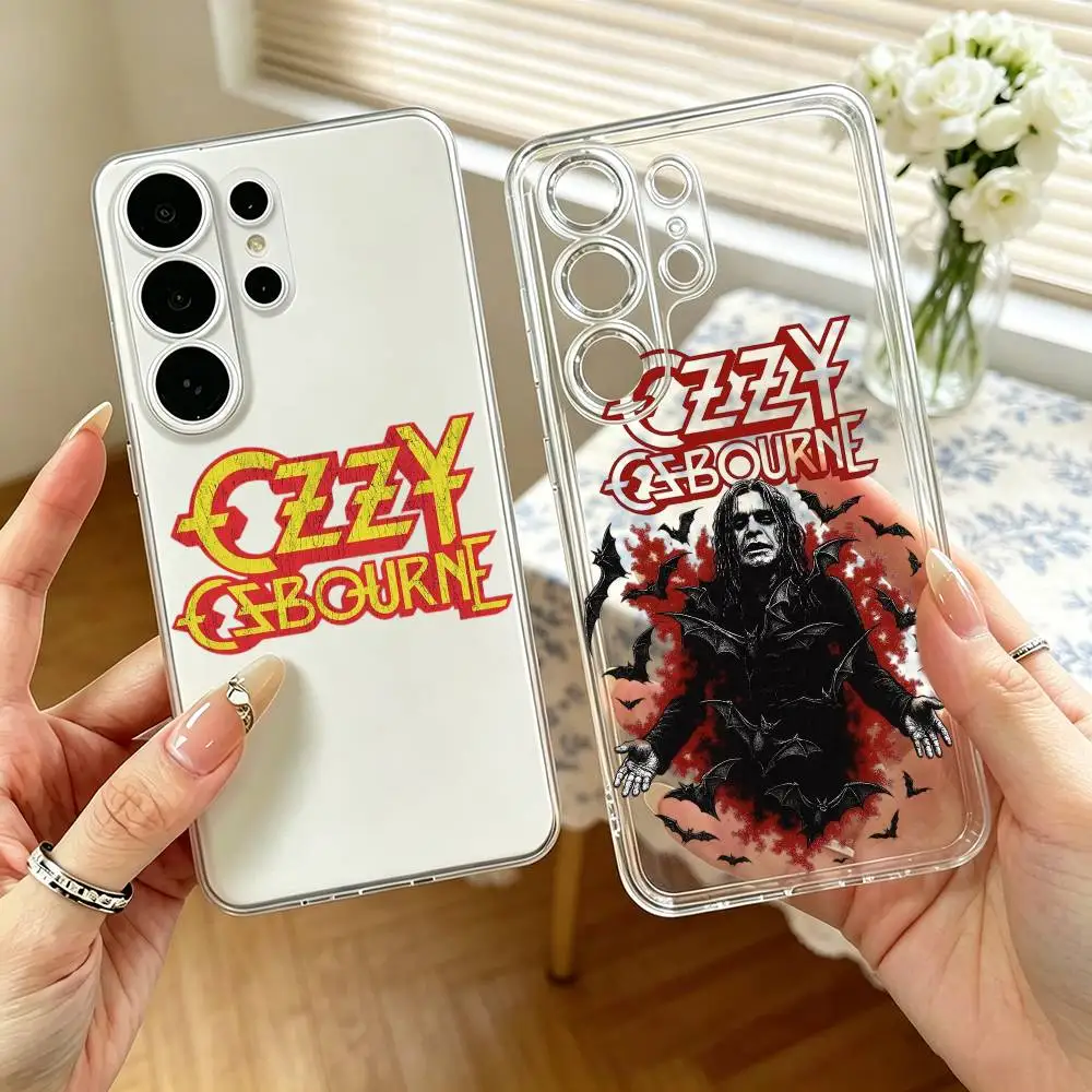 Music Band O-Ozzy Osbourne COOL   Phone Case For Samsung S25,S24,S21,S22,S23,S30,Ultra,S20,Plus,Fe,Note,10,9,5G Transparent Cove