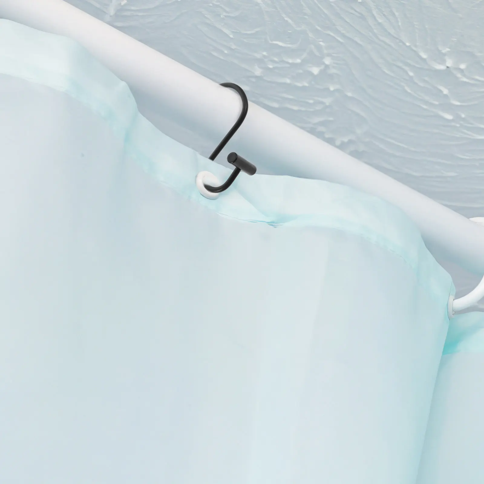 12Pcs Shower Curtain Hooks S Shaped Iron Rust Resistant Sturdy Bathroom Curtain Hangers Decorative Shower Hooks for Drapes Rods view 3