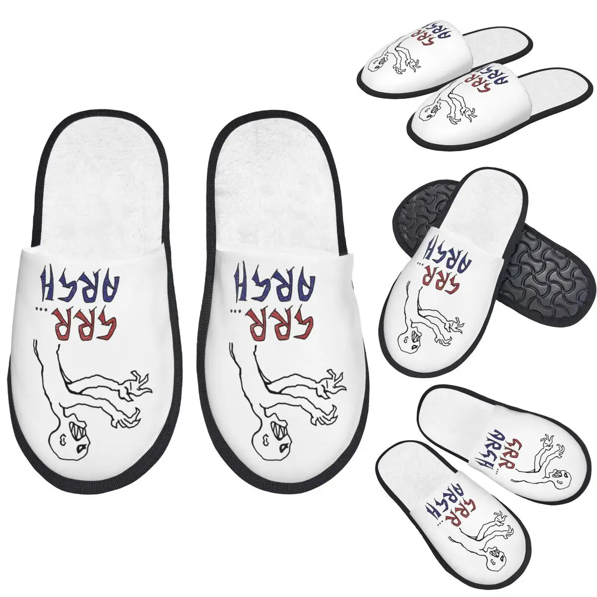 Custom Grr...argh With Colour Slippers Memory Foam Warm Soft Women House Slipper Indoor Cozy Shoes