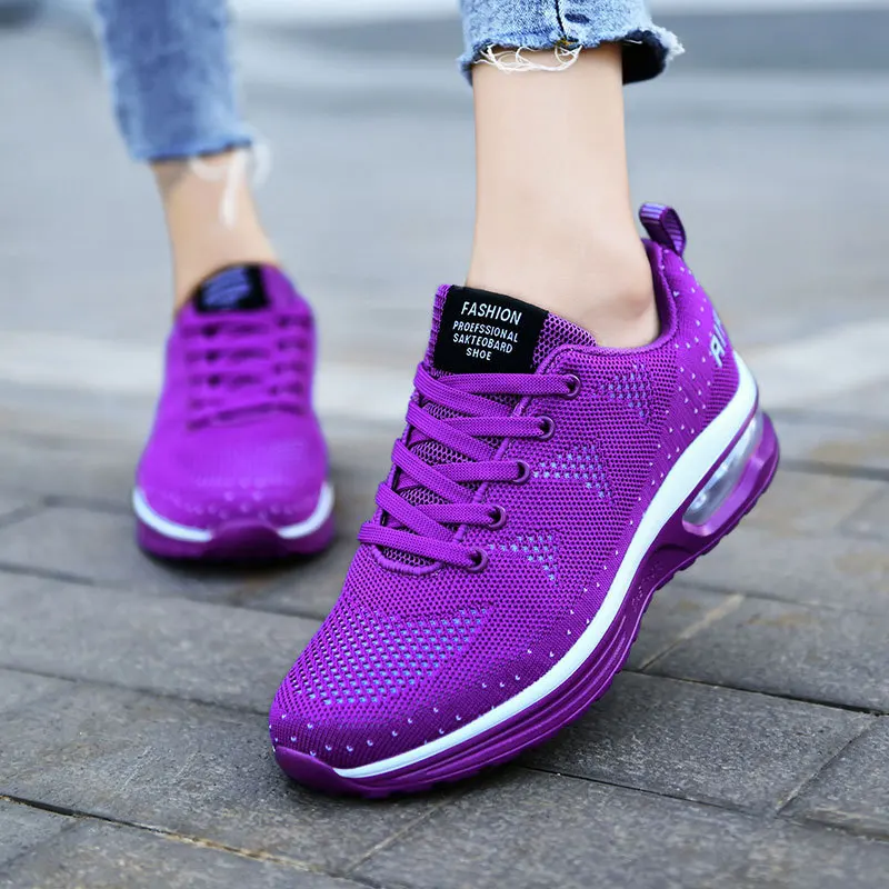 Women Sneakers Mesh Breathable Solid Color Soft Soles Comfortable Tennis Female Walking Shoes for Women Zapatos De Mujer 2023