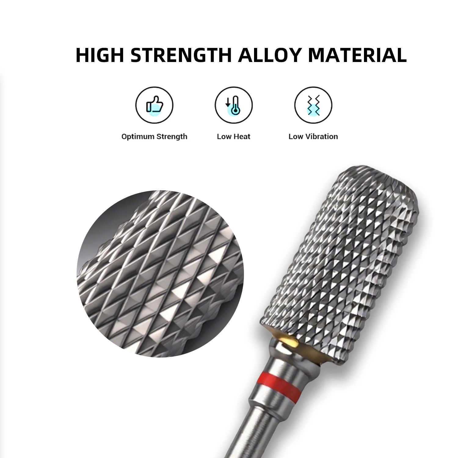 NotNoot Carbide Acryl Nagelboor Professionele Efile Barrel Nail Bits 3/32 "Elektrische Bestand Manicure Art Polijsten Verwijderen Gel