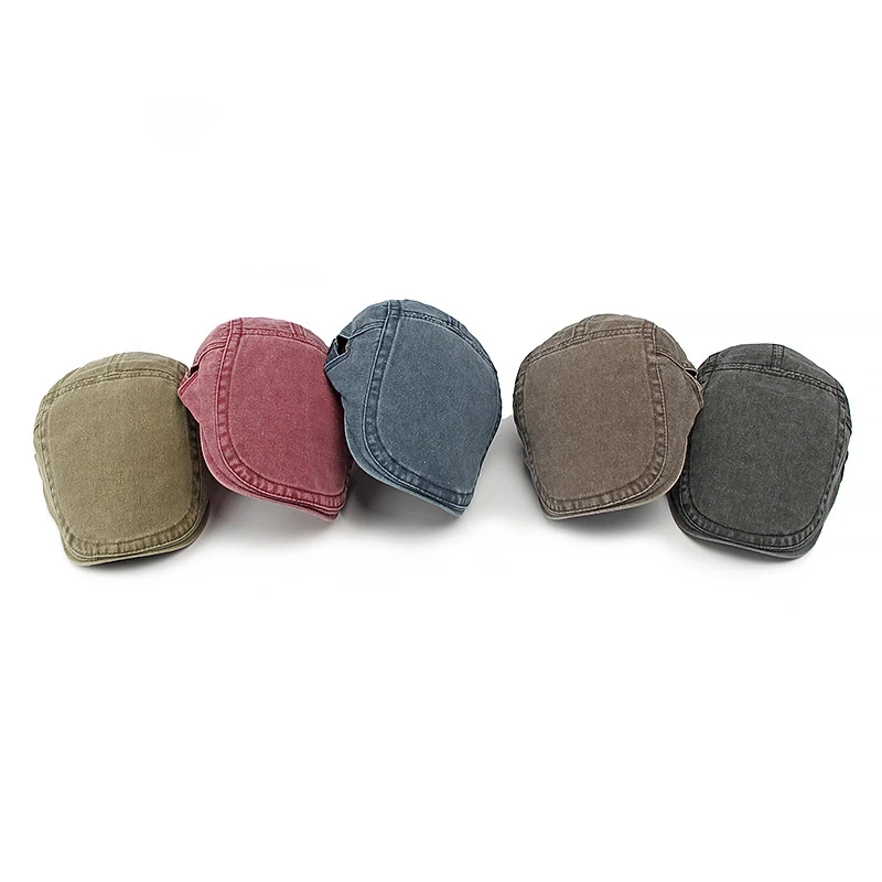 Uni Visors Washed Cotton Solid Color Simple Casual Retro Artistic Versatile Fashionable Berets Japanese Y2k High Quality Caps