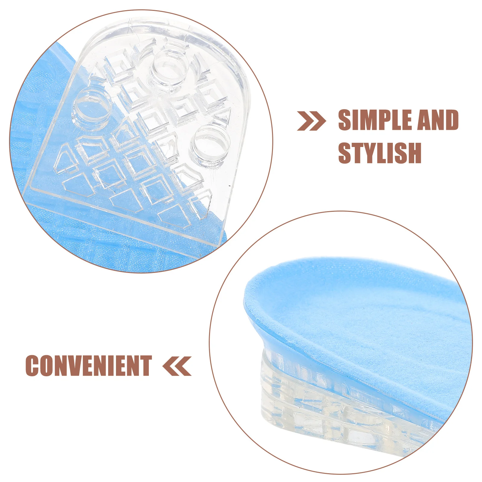 2 قطعة إدراج رفع الكعب U-شكل زيادة نعل لتخفيف الآلام التهاب اللفافة الأخمصية الركبة الكاحل دعم #1