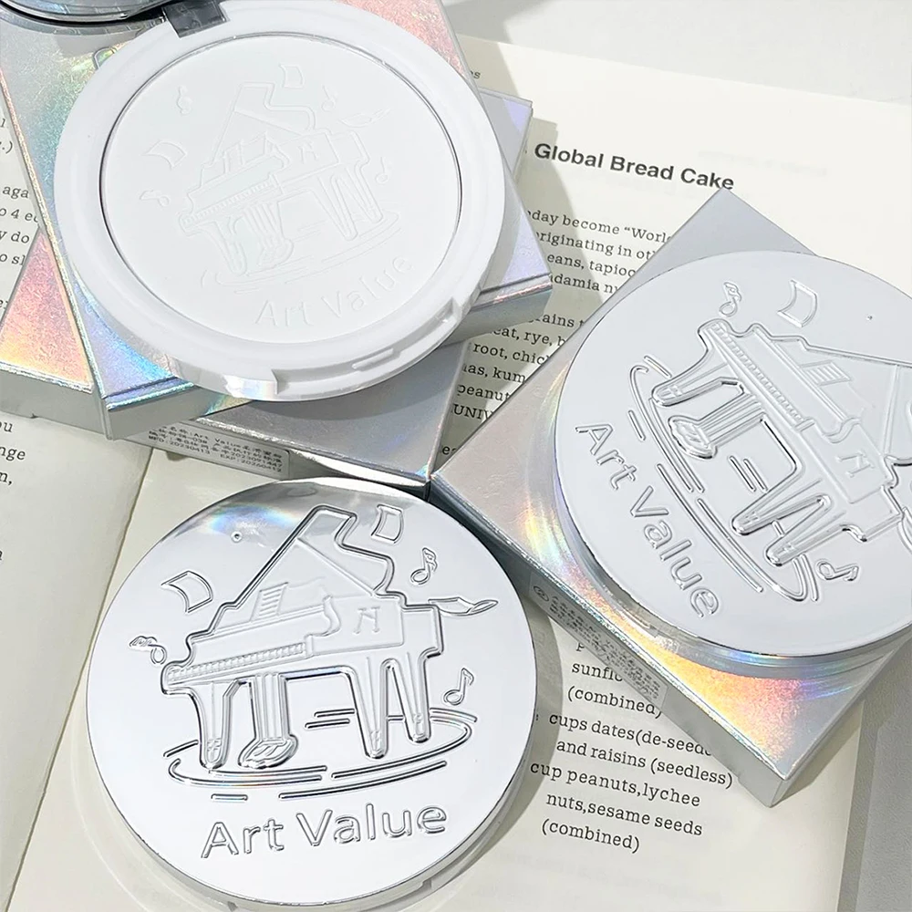 Polvere pressata opaca per il controllo dell'olio naturale Cosmetici per la copertura della polvere per il viso leggera impermeabile a lunga durata per le donne