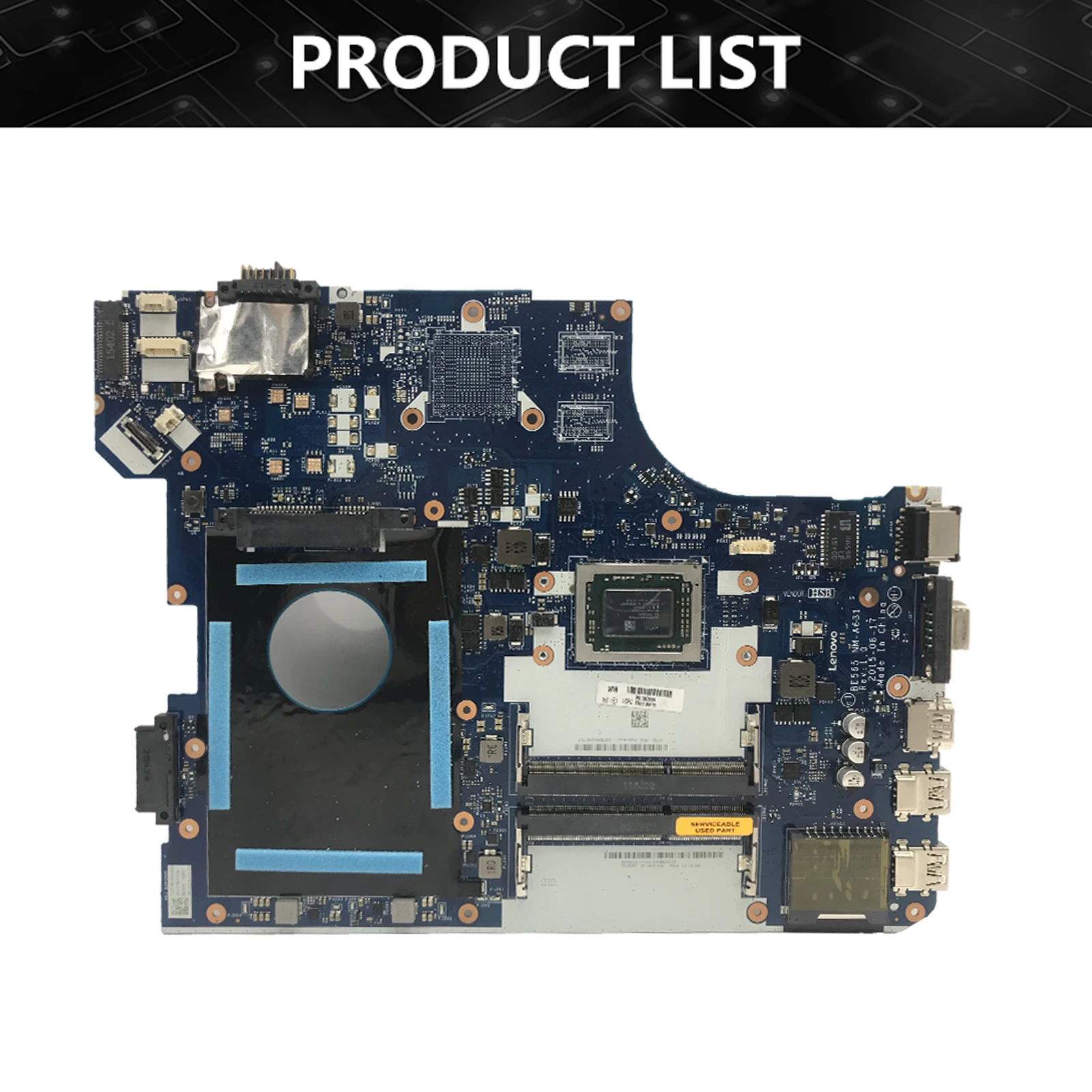 Laptop Motherboard para Lenovo, NM-A631, Notebook Mainboard, ThinkPad E565 CPU, A6-8500, A10-8700P, UMA, 100% testado, OK