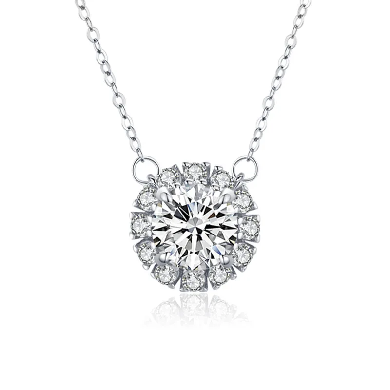 

Fashion Ladies' Cute Sterling Silver Jewellery S925 Link Chain Necklace with Cubic Zircon