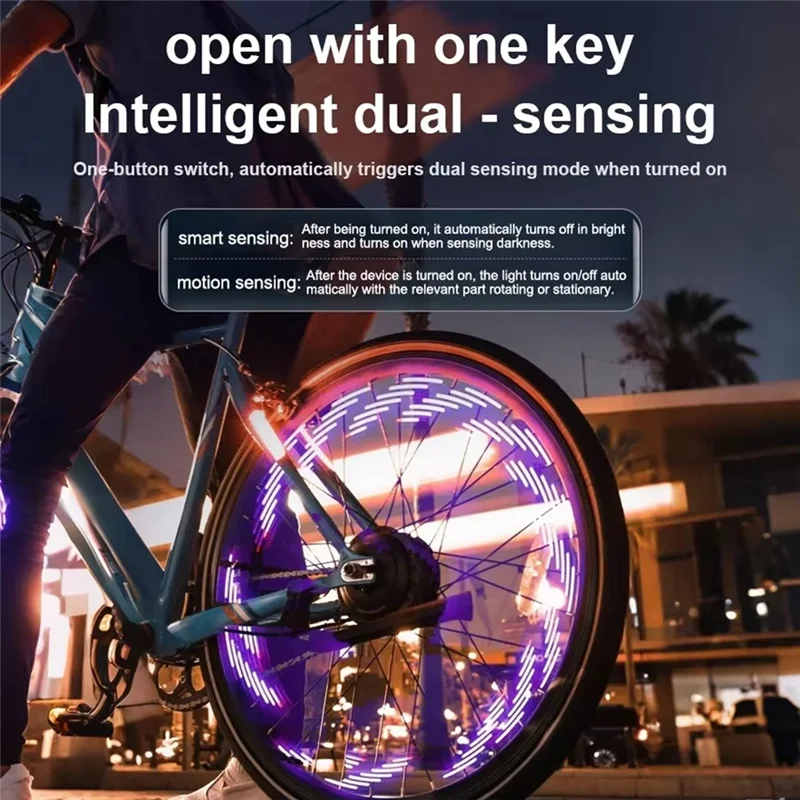 FSTE-RGB Bicycle Spoke Lights Solar-Powered Bike Tire Flashing Lamps Solar-Powered Bike Tire Flashing Lamps