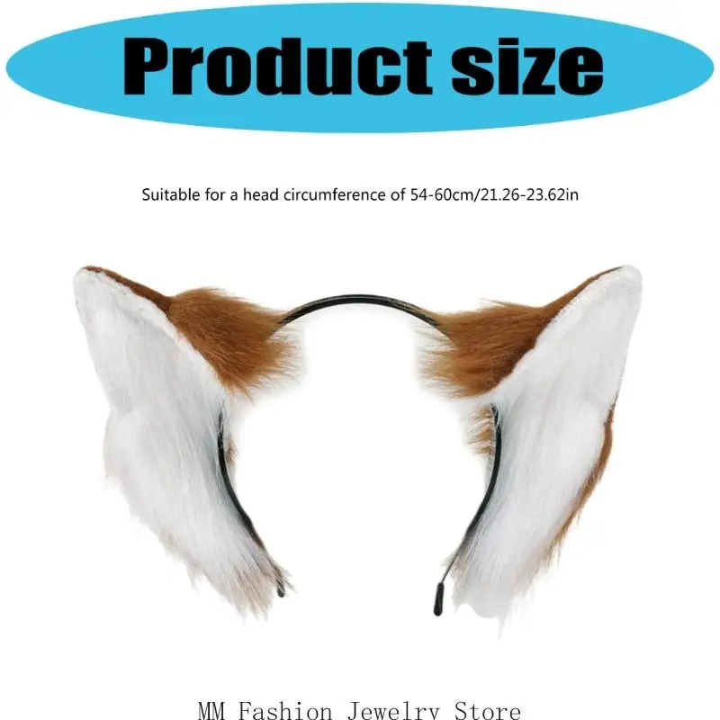 D0UB Diademas con orejas gato felpa Anime para Cosplay, disfraz Halloween, mujeres y adolescentes