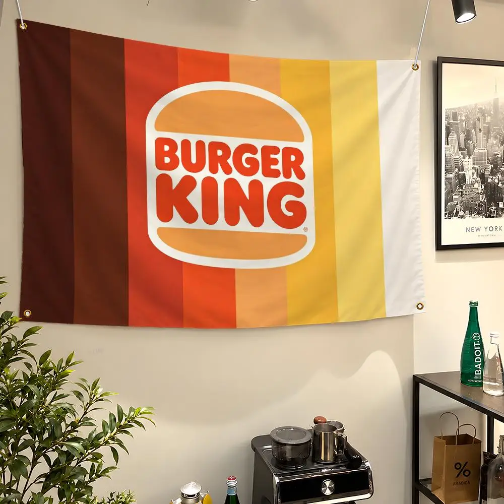 Brand Burger King Whopper Flame Grilled Flags Wall Hanging Flag Banners For Birthday Parties Outdoor Bedroom Dorm Room Decor
