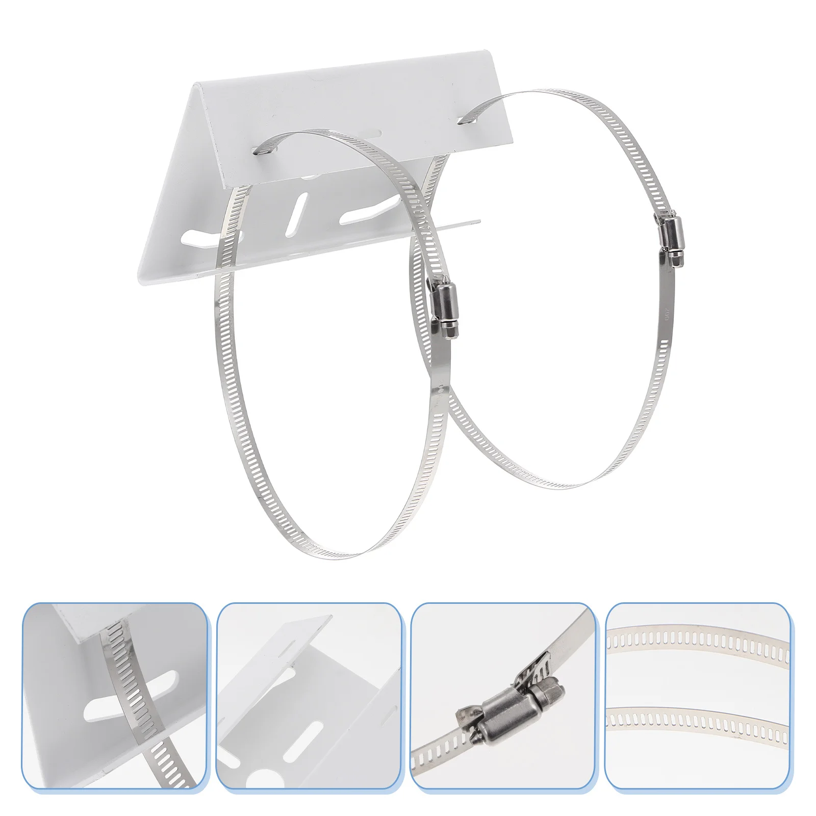 

Pole Mount Bracket Camera Loops Steel Sturdy Vertical Security Camera Mount Adapter Wall Bracket Pole Mounting Adapter