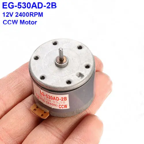 EG-530AD-2B DC Motor CCW Electric Motor  Recorder Motor DC 12V 2400RPM CCW Capstan Motor Tape Deck Recorder Audio Spindle Motor