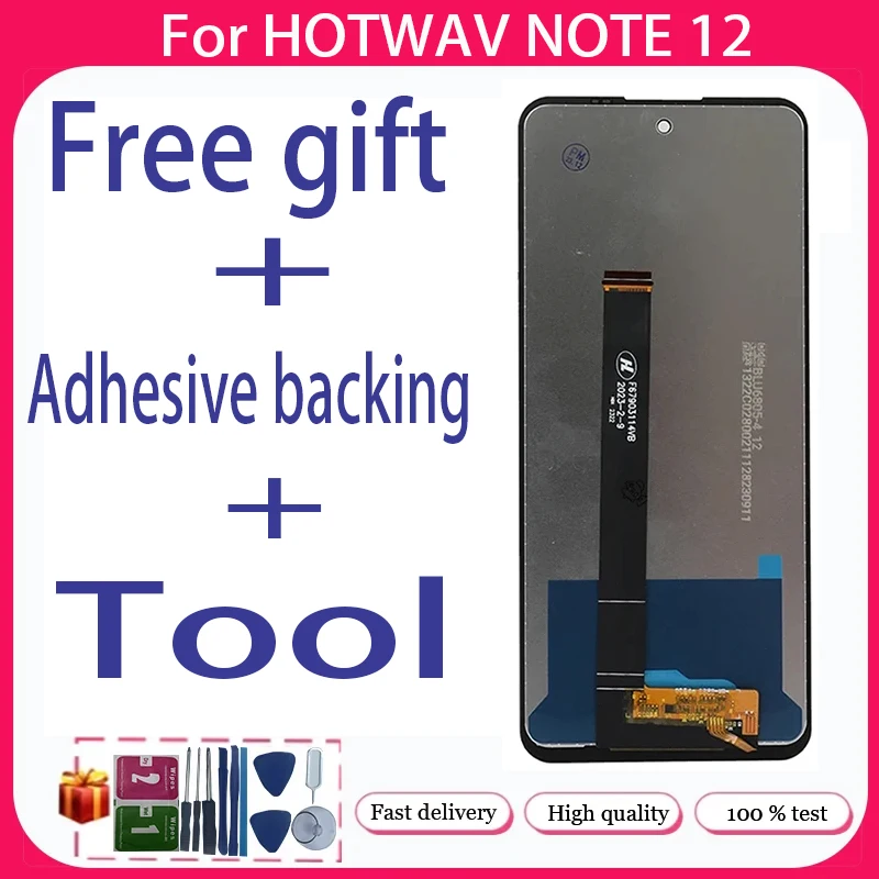 For HOTWAV NOTE 12+ LCD Display + Touch Screen+Free adhesive backing+Tool