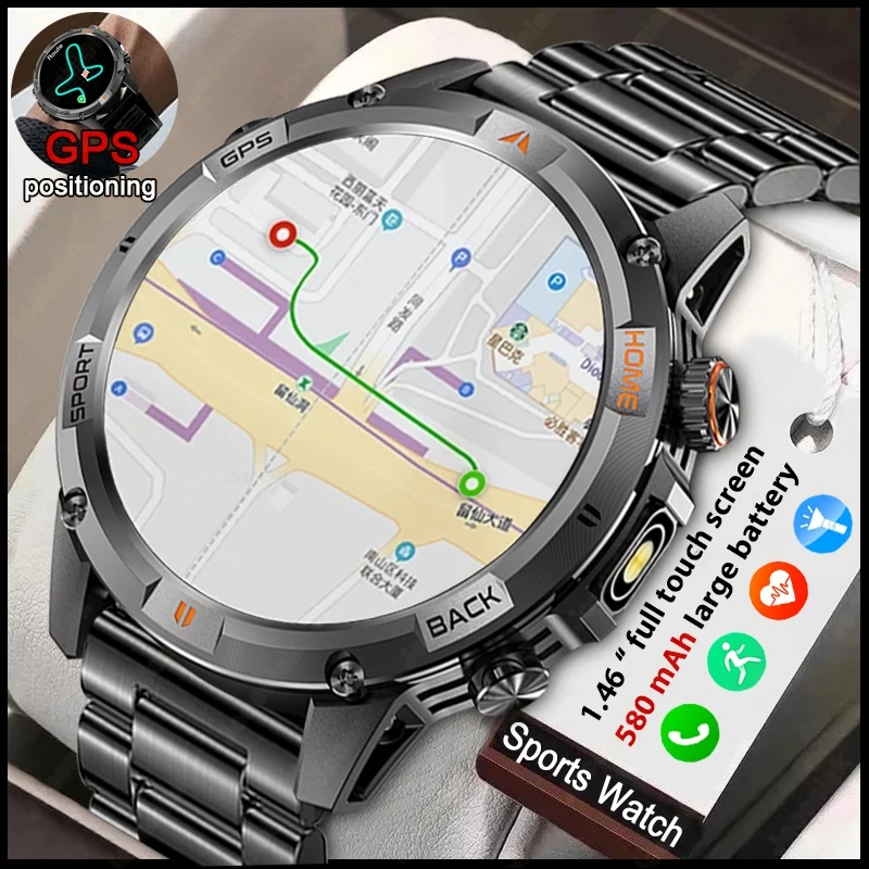 

Новинка 2025 года, военные умные часы T-Rex 3 Ultra GPS, аккумулятор 580 мАч, 3 атм, водонепроницаемый компас, фонарик, спортивные трекеры, умные часы для мужчин