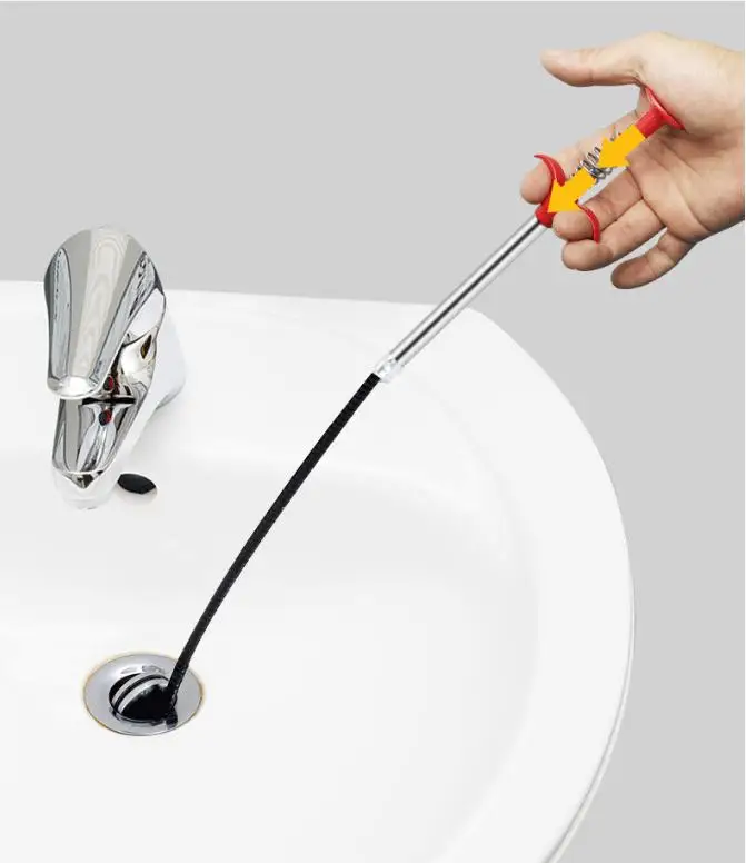 

Household 60cm Spring Pipe Dredging Tools, Drain Snake, Drain Cleaner Sticks Clog Remover Cleaning KitchenBending sink tool