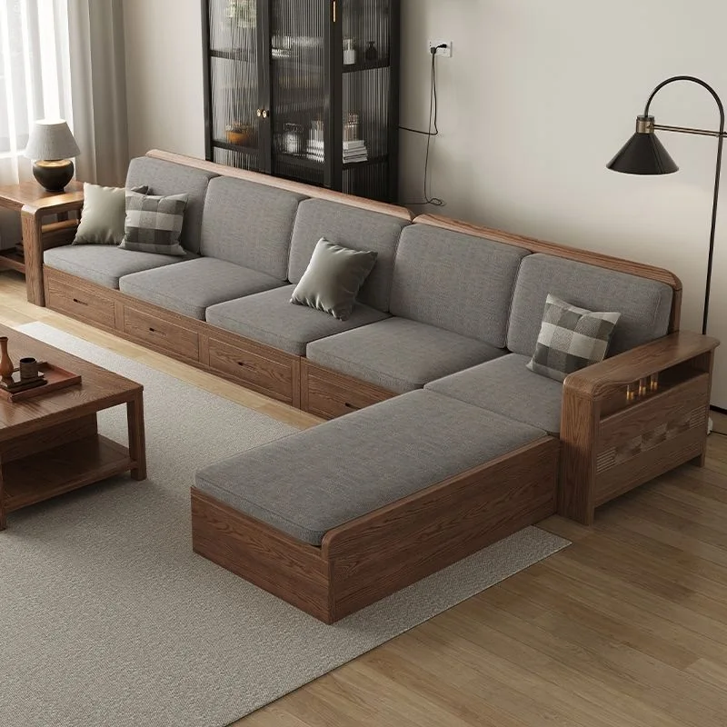 

Современный минималистичный диван-кровать из ясеня для гостиной, всесезонный, из массива дерева, для малогабаритных квартир, комбинированный.