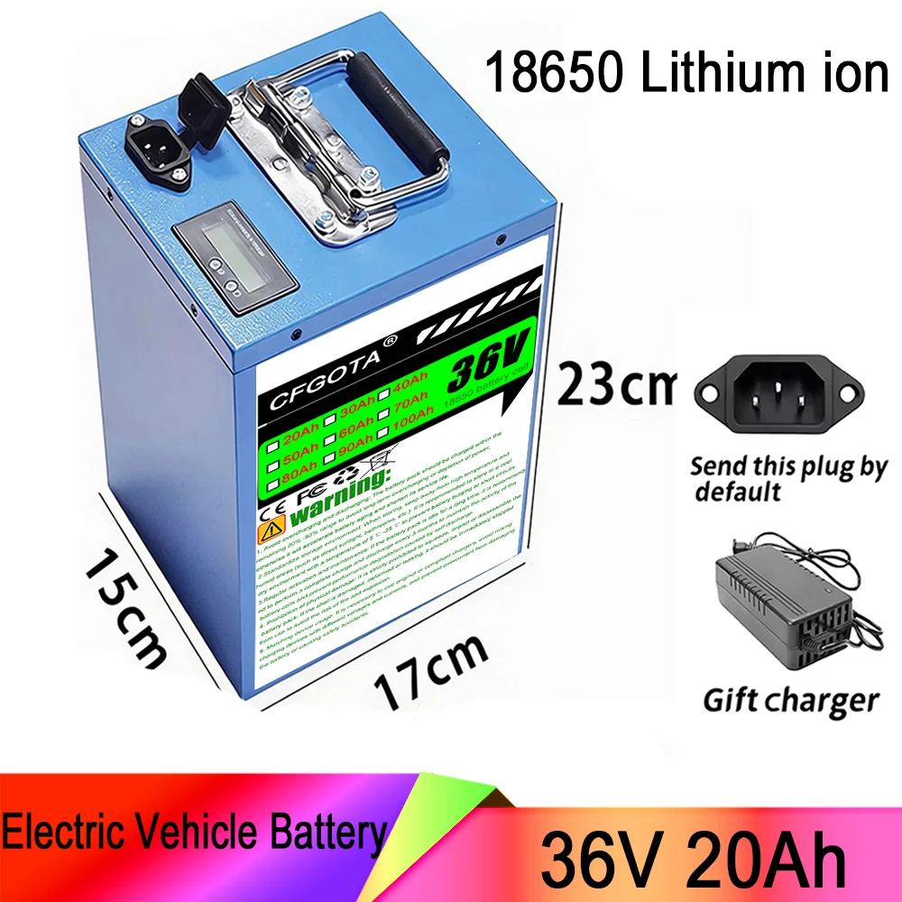 Air fast transportation 36V New Full Capacity Power 18650 Lithium Battery 20Ah-100Ah Lithium Battery Pack Suitable for 250-3000W