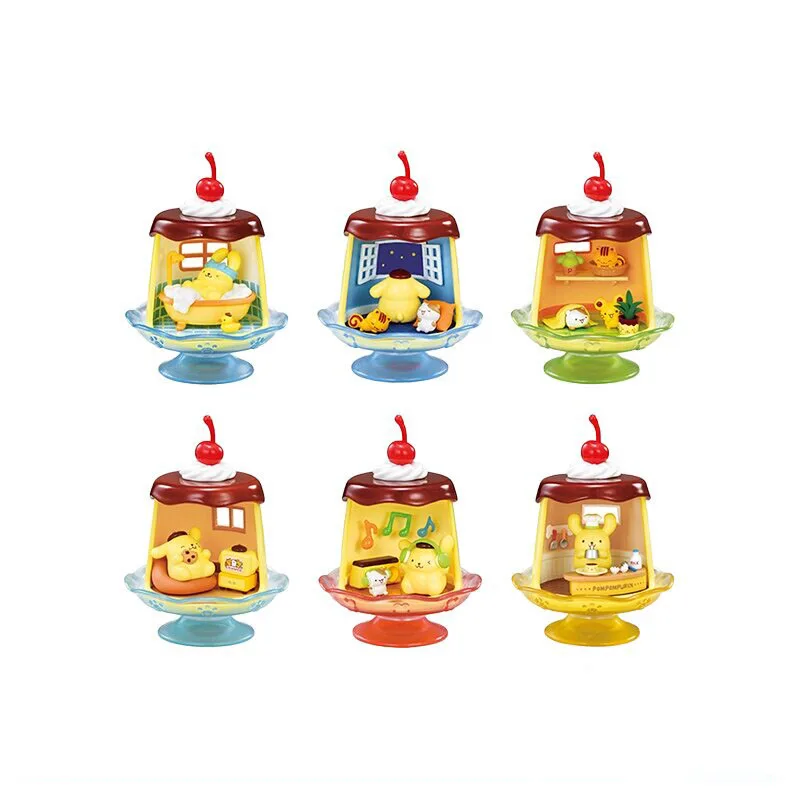 Rement Sanrio Series Genuine Collection Miniature Scene Kawaii Blind Box Action Figure Adorable Anime Doll Fidgets Toy Gift view 4