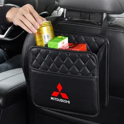 Car Back Seat Storage Bag Organizer Box for Mitsubishi Pajero Sport Eclipse Cross L200 Colt Delica Ralliart Triton Accessories