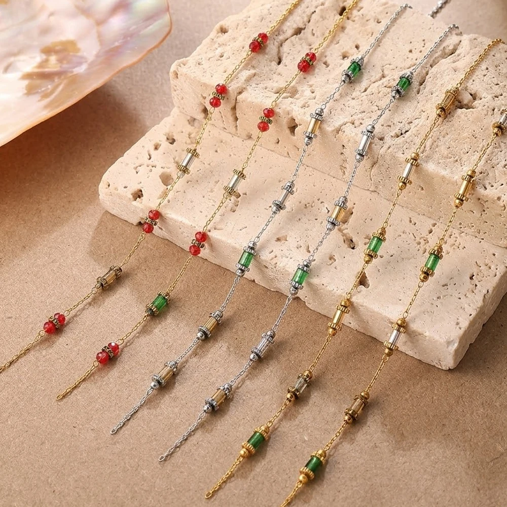 1 Meter Edelstahl-Kristallperlen-Verbindungsglieder für DIY Armbänder, Halsketten, Fußkettchen, Schmuckherstellung, DIY Damen Handgemachte Komponenten – Detail 1