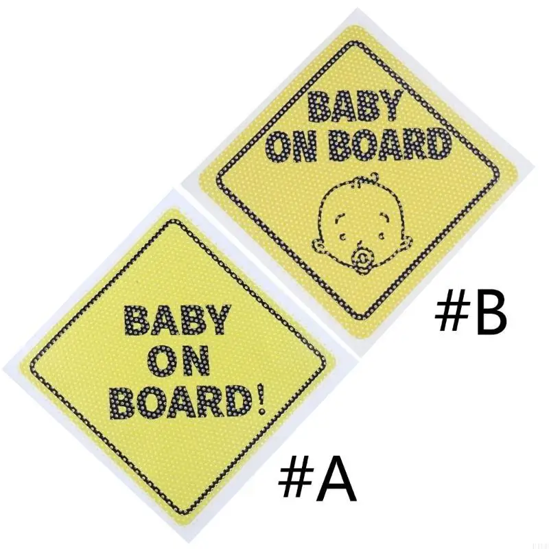 2026 New Pack of 2 Baby on Boards Signs Adhesive Stickers Baby on Boards Decals Easy to Apply forHigh Visibility at Night