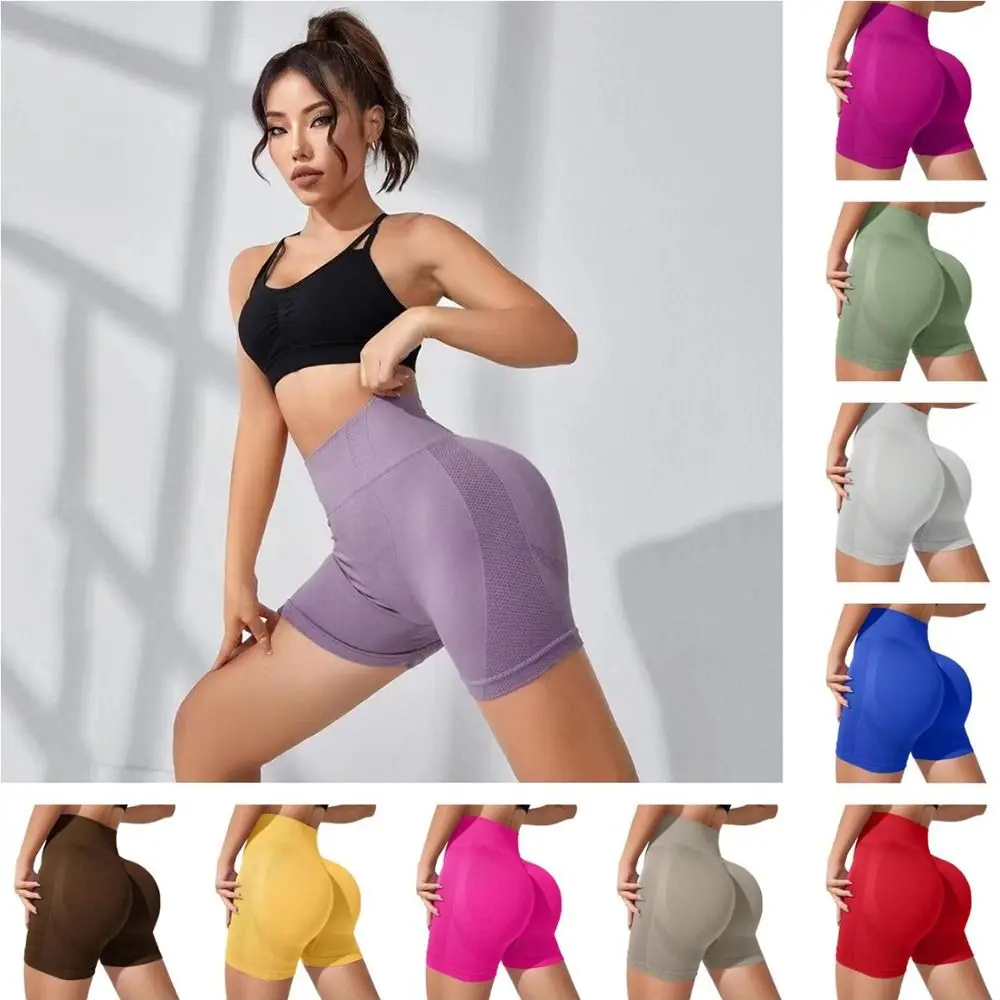 

Professional Seamless Women Yoga Shorts High Waist Tummy Control Gym Leggings Arse Lifting Stretch Stretch Booty Short Gym