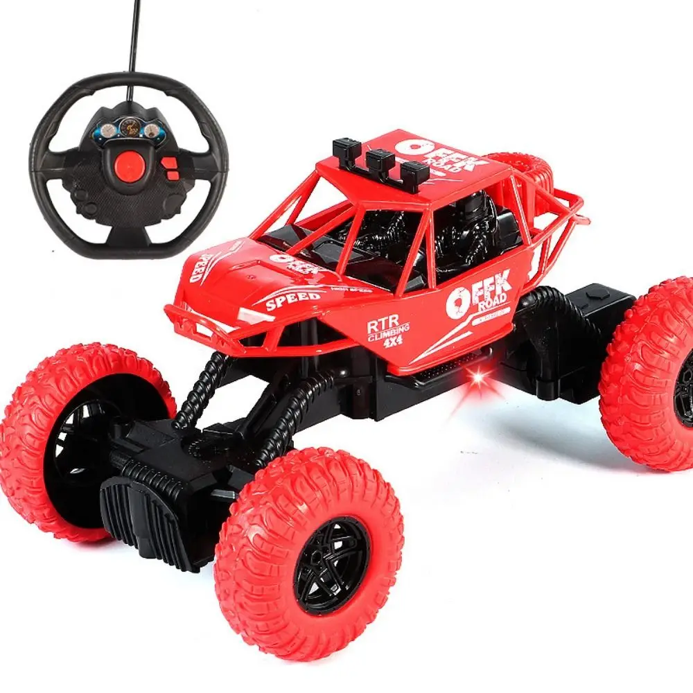 

With Lights Remote Control Off-Road Vehicle Rubber Wheels Waterproof Remote Control Cars Anti-Slip 2WD Off-Road Car Boys