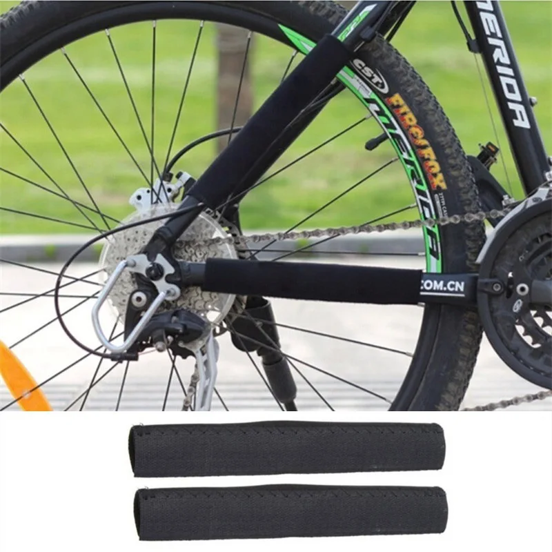 2/1 PCS Bike Chain Sticker Prevent Oil Dusty Frame Protector Black Silicone Stickers Self-adhesive Chain Guard Stickers