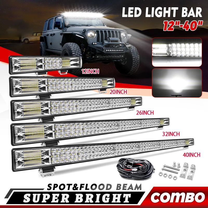 

40inch 780W Car LED Light Bar Offroad 4x4 Spotlights Fog Lamp LED Work Light Bar for Truck ATV UTV 12V 24V Auto Driving Light